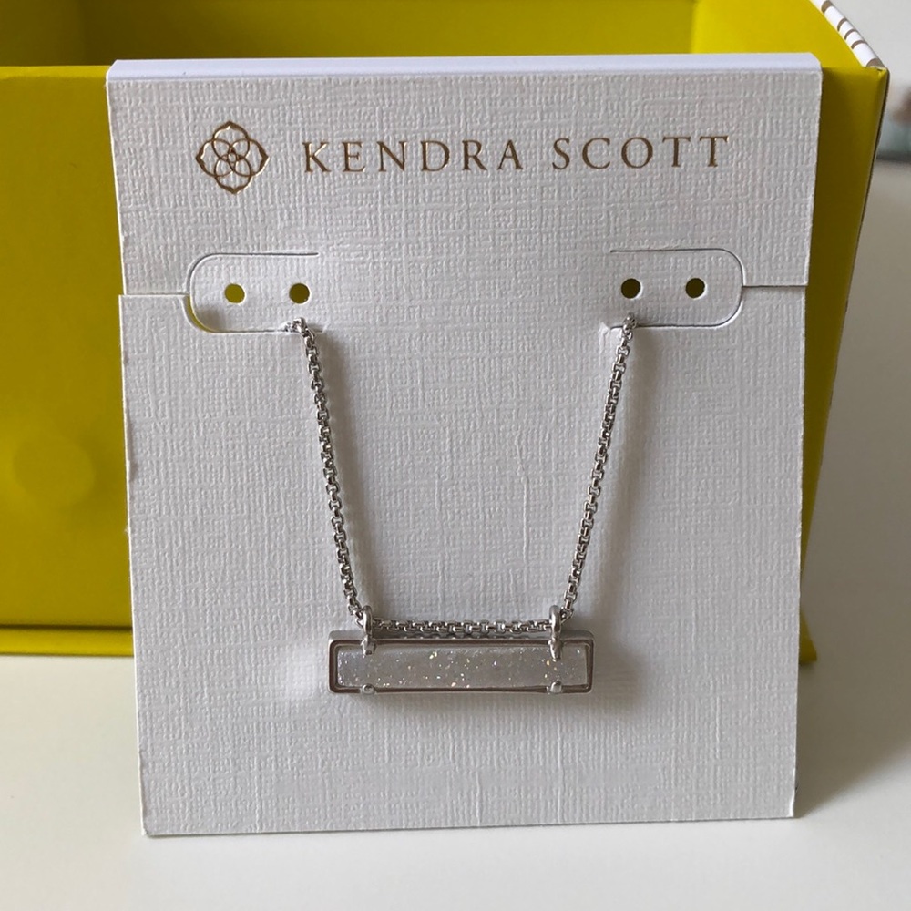 Kendra Scott silver and white necklace